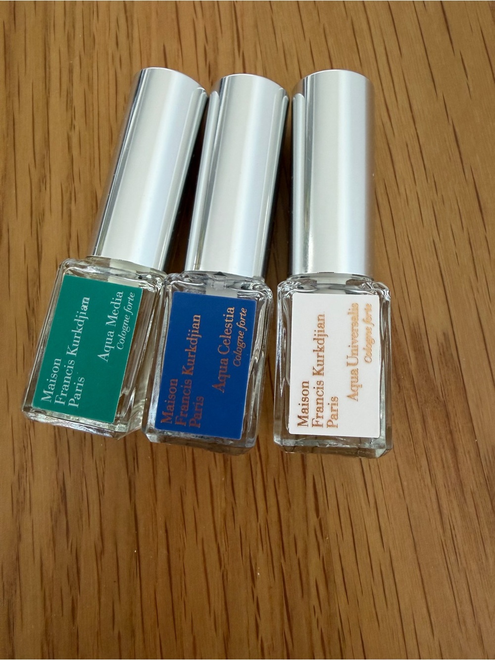 Maison Francis Kurkdjian 15ml Trio Aqua media Aqua celestia Agua universalis